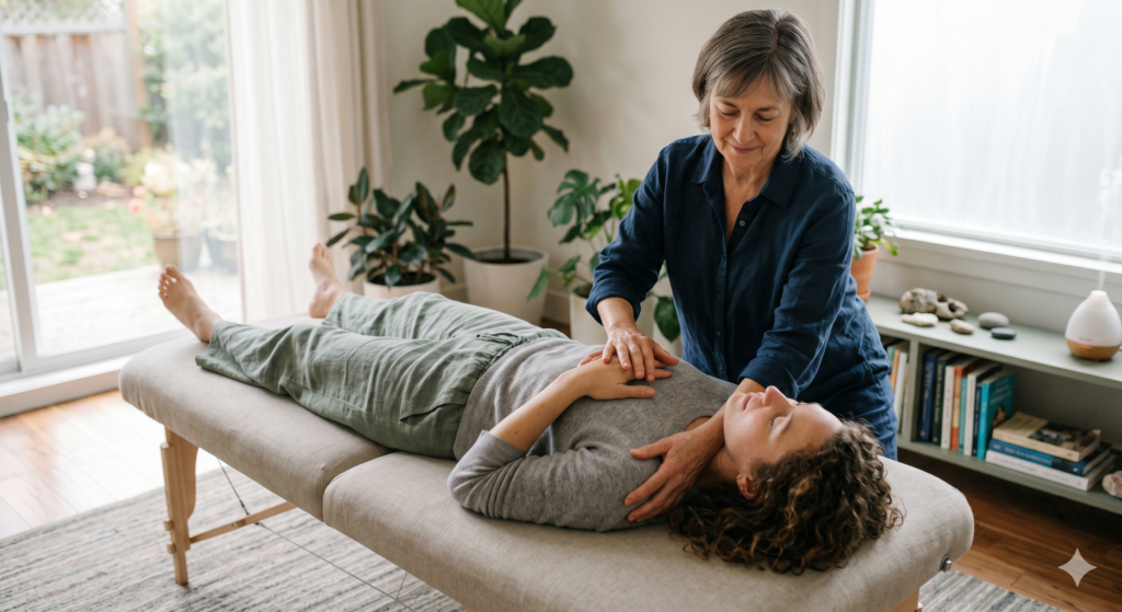 Somatic therapy treats trauma, anxiety, depression and chronic stress. 